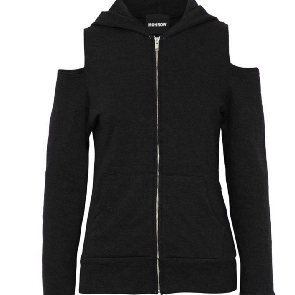 Monrow Cold shoulder zip up
